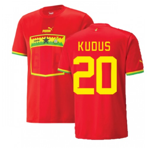 Ghana Mohammed Kudus #20 Replica Away Shirt World Cup 2022 Short Sleeve